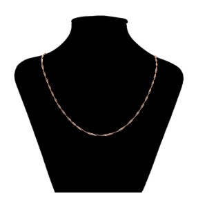 Smalka ķēdīte, vītu pinums, rozā zelta pārklājums, garums 50 cm